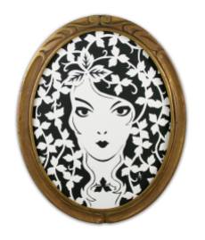 Poison Ivy by Ashley Fisher Cut paper, antique frame 8" x 10" $200